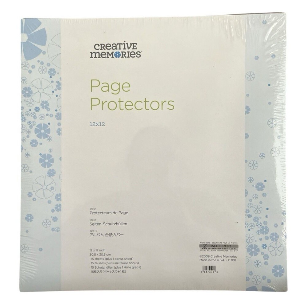 Creative Memories Scrapbook Pages 12 x 12 Page Protectors 15 Sheets Old Style